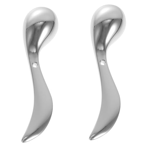 LIFKOME 2 Stück Augencreme massage stäbe aus Zinklegierung Praktische Gesichts make up löffel Glatte Oberfläche Tragbar und Leicht für Lifting Straffung und Pflegeeinführung bei von LIFKOME