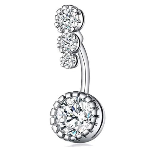 LIFKOME 2 Stück Bauchnabelpiercing Ring aus mit Zirkonia Modisch und Hautfreundlich in Silber und Roségold für Damen Langlebiger Körperschmuck mit Glatter Oberfläche LIFKOME 2 Stück Bauchnabelpiercing Ring aus mit Zirkonia Modisch und Hautfreundlich in Silber und Roségold für Damen Langlebiger Körperschmuck mit Glatter Oberfläche von LIFKOME