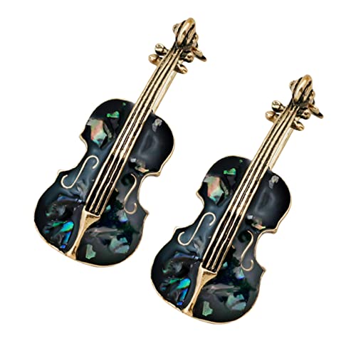 LIFKOME 2 Stück Brosche Musiker Schmuck Cellonadel Geigenstift Geigengeschenke Geigenkrawatte legierte Brustnadel Kleidungszubehör Legierung Black von LIFKOME
