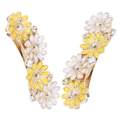 LIFKOME 2stücke Daisy Flower Haarclip Mit Federmechanismus Minimalistisches Ponytail-zubehör Für Alltag Und Besondere Anlässe Und Süße Haarklammer von LIFKOME