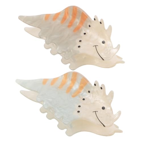 LIFKOME 2 Stück Dinosaurier Haarklammern aus Acryl Rutschfeste Haarspangen für Frauen und Mädchen Fester Sitz für Kurze Haare Geeignet für Büro Party und Outdoor-einsatz von LIFKOME