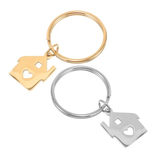LIFKOME 2stücke Edelstahl Schlüsselanhänger Form Eines Stilvolle Geldbörse Für Taschen Und Schlüssel Modische Für Familie Und Freunde von LIFKOME