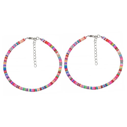 LIFKOME 2 Stück Elegantes Fußkettchen Aus Polymer Clay Für Damen Modischer Knöchelkettenanhänger Kreative Fußanhängerkette von LIFKOME