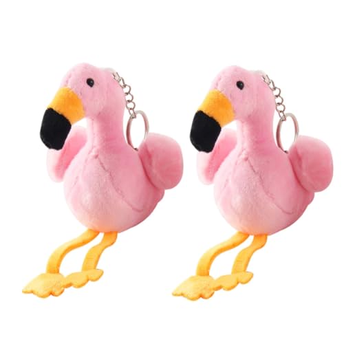 LIFKOME 2stücke Flamingo Schlüsselanhänger Plüsch Ornament Schlüsselanhänger Anhänger Schlüssel Auto Hängeornament Plüsch Flamingo Puppe von LIFKOME