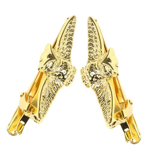 LIFKOME 2 Stück Goldene Krawattenklammer für Herren Elegantes Business accessoire Sicherer Halt Vielseitig Einsetzbar für Meetings Hochzeiten Formelle Anlässe Einzigartiges Geschenk zum von LIFKOME