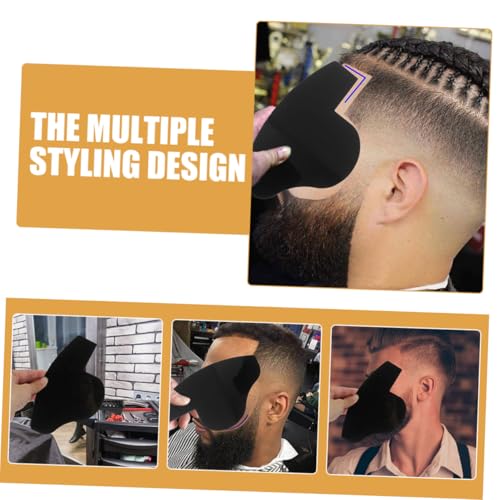 LIFKOME 2 Stück Haarkanten schablonen aus Langlebigem PVC Vielseitig Einsetzbar für Bart Haaransatz formung Präzises Styling tool für Männer und Friseure in Klassischem Schwarz von LIFKOME