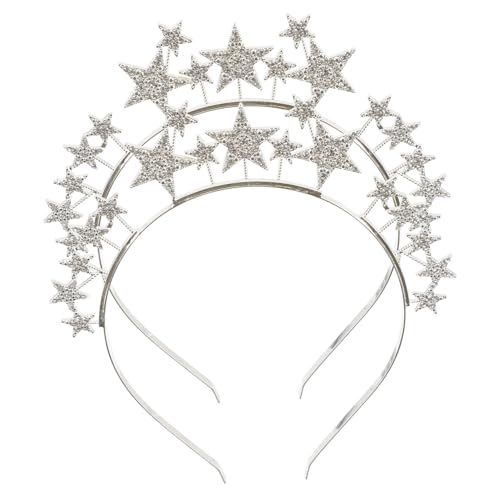 LIFKOME 2 Stück Haarreifen Sternförmig Metall Glitzer Haarreif für Mädchen Leicht und Langlebig Haaraccessoire für Geburtstag Party Alltagsgebrauch von LIFKOME