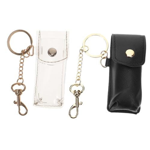 LIFKOME 2stücke Lippenbalsam Schlüsselanhänger Transparenter Lippenstift Mit Schlüsselring Für Reisen Büro Und Freizeitaktivitäten Praktisch Und Bequem Für Frauen Und Mädchen von LIFKOME