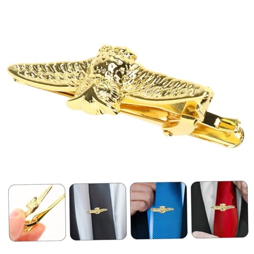 LIFKOME 2 Stück Herren Krawattenklammer aus Robustem Zinklegierung Goldfarbene Sicherer Halt für Business Hochzeit und Formelle Anlässe Einfach zu Befestigen Stilvolles Accessoire für von LIFKOME