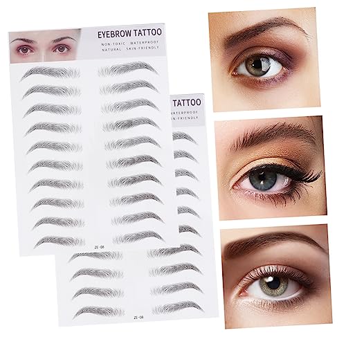 LIFKOME 2stücke Augenbrauen-imitation Künstlicher Augenbrauen Haarähnliche Augenbrauen-transfer-sticker Werkzeug Für Augenbrauen-make-up Schwarz Für Männer Und Frauen von LIFKOME