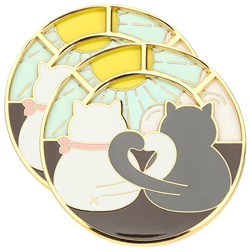LIFKOME 2stücke Katzen Brosche Kreative Rotierende Anstecknadel Für Damen Für Schals Mäntel Und Taschen Niedliches Design Perfektes Für Katzenliebhaber von LIFKOME