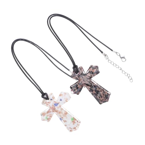 LIFKOME 2 Stück Kreuz Anhänger Schmuck Handmade Kreuzcharme Christlicher Anhänger Modischer DIY Schmuck für Damen und Herren von LIFKOME