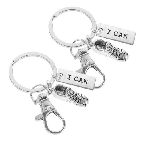 LIFKOME Schlüsselanhänger Laufschuhe Sportschuh 2 Stück Metall Schlüsselring Anhänger Kreatives Rucksack und Taschen Ornament Klein und Leicht für Alltag und Sport von LIFKOME