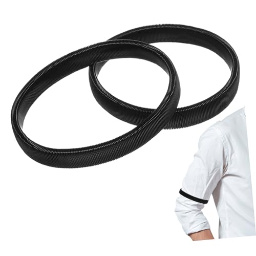 LIFKOME 2 Stück Metal Stretchable Armband Herren Teiliges Elastischer Armbandärmel Langlebiger Metallarmreif Modisches Herrenarmband für Alltag und Arbeit Schwarz von LIFKOME