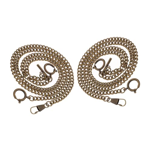 LIFKOME 2 Stück Metall Taschenuhr Kette Herren Vintage Stil O glieder Ersatzkette für Wallet Dekorativ Modisch und Robust von LIFKOME