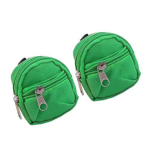 LIFKOME 2er-Pack Mini-Rucksack-geldbörse Mit Schlüsselanhänger-Set Nylon-Material Reißverschluss Wechselgeldbörse Für Handtasche Taschen Beutel Für Damen Herren Jungen Und Mädchen von LIFKOME