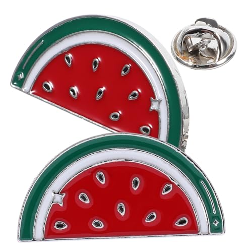 LIFKOME 2 Stück Modische Wassermelonen Broschen aus Legierung Anstecknadeln für Damen und Herren Vielseitig für Pullover Hemdkragen Schal und Kleidungsdekoration von LIFKOME