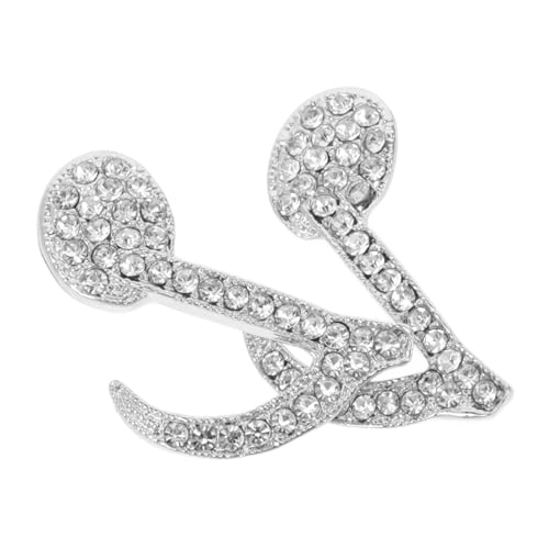 LIFKOME 2 Stück Musiknoten Brosche Anstecknadel Tasche Korsett Anstecknadel Schmuck Strass Broschen Corsage Halsketten Anstecknadeln Schal Musik Anstecknadeln Hut Anstecknadel von LIFKOME