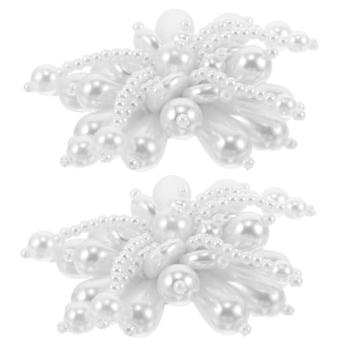 LIFKOME 2 Stück Pearl Shoe Clips mit Handgefertigten Blumen Abnehmbare Dekorative Schuhschnallen aus Langlebigen Kunstperlen Geeignet für Pumps Flats Loafers und Sneaker für Hochzeit und von LIFKOME