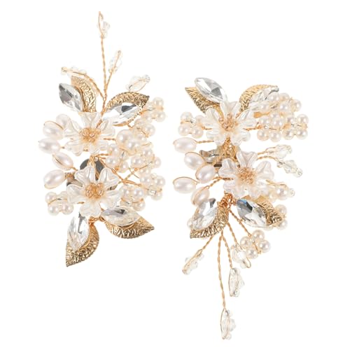 LIFKOME 2 Stücke Perle Schuhclips für Hochzeiten Abnehmbare Schuhaccessoires Blumen Verzierung für Damen Selbstgemacht Schuhcharme Zarte Hochzeits Schuhe Verzierung von LIFKOME