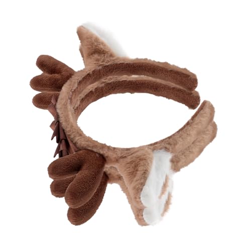 LIFKOME 2stücke Tierohren Haarreif Mit Hirschgeweih Für Weihnachten Bequeme Und Sichere Passform Für Cosplay Und Events Realistische Plüsch-dekoration von LIFKOME