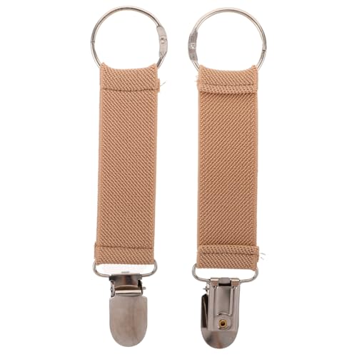 LIFKOME 2 Stück Reisehut-Clip Hut Halter Elastischer Halter reiseaccessoires Vielseitiger Halter Robuste Halterung Klammer für Handschuhe Halter für Handschuhclips Zinklegierung Khaki von LIFKOME
