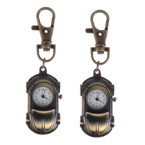 LIFKOME 2stücke Vintage Auto Form Taschenuhr Elegante Mechanische Uhr Für Männer Und Frauen Dekorative Broschenuhr Abzeichenuhr Zur Graduierung von LIFKOME