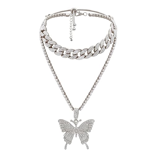 LIFKOME 2 Stück Retro Teiliges Halskette mit Geometrischen Wassersteinen Modisches Neck Jewelry für Damen und Mädchen Elegantes Design Komfortabel Tragbar Vielseitig Kombinierbar von LIFKOME