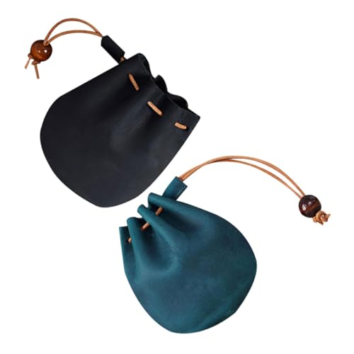 LIFKOME 2stücke Vintage Pu Münzbeutel Für Frauen Und Männer Tragbare Mini-geldbörse Multifunktionale Aufbewahrungstasche Für Kleingeld Und Kleine Gegenstände Für Alltag Und Reisen von LIFKOME