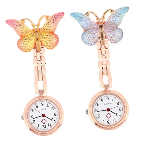 LIFKOME 2stücke Krankenschwester-taschenuhr Mit Klassische Krankenschwester-fob-Uhr Für Frauen Hängeuhr Mit Präzisionsanzeige Als Für Pflegekräfte von LIFKOME