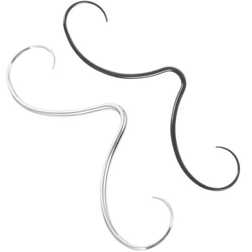 LIFKOME 2 Stück Schnurrbart-Septum-Ringe Edelstahl Bart-Nasen-Septum-Ringe Nasenpiercing-Schmuck Septum-Schnurrbart-Aufhänger Für Damen Und Herren Und Silber von LIFKOME