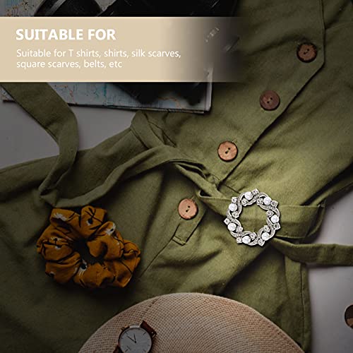 LIFKOME 2 Stück Shirt Clips Strass und Perlen Elegante Schal Ringe und Kleidung Verschlussclips Vielseitig für Seidenschals T shirts Westen und Hemden Modischer Halstuchhalter von LIFKOME