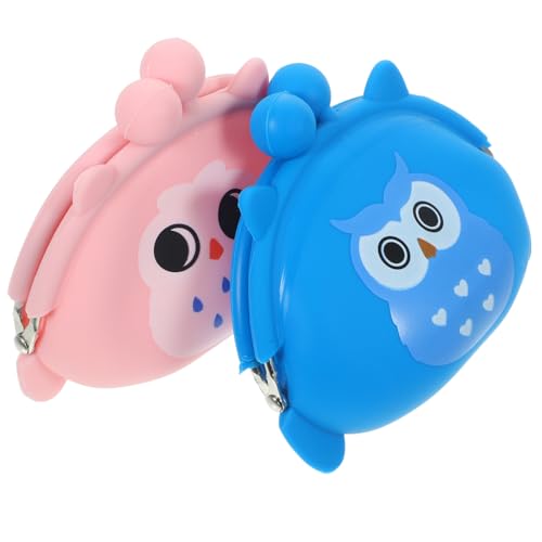 LIFKOME Kleines Cartoon-eulen-Portemonnaie Aus Silikon Münzgeldbörse Für Damen Und Mädchen Mit Einem Fachen Für Kleingeld Und Karten von LIFKOME