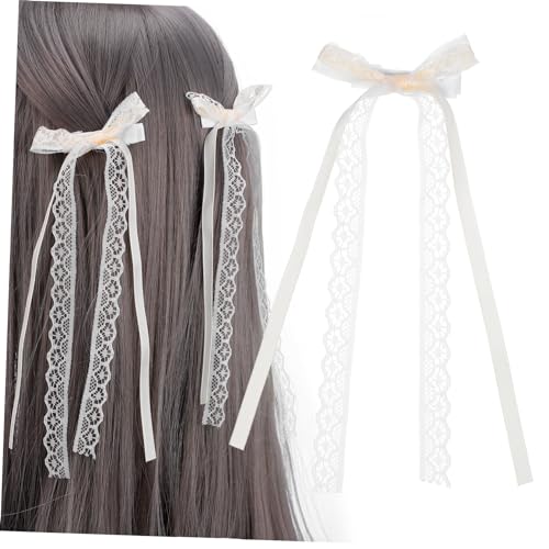 LIFKOME 2stücke Spitzenschleifen Spitzen-haarschleifen-clip Haarspangen Für Mädchen Und Frauen Mit Zartem Spitzendesign Eleganter Vollfarbe Für Verschiedene Frisuren Und Anlässe von LIFKOME