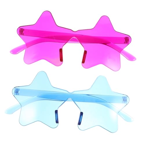 LIFKOME 2 Stück Rahmenlose Stern Sonnenbrille Für Kinder Langlebigespc Material Für Strandpartys Und Geburtstagsfeiern Stilvolle Deko Gastgeschenke Spaßbrille Für Kleinkinder von LIFKOME