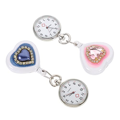 LIFKOME 2stücke Taschenuhr Premium Und Einziehbare Pocket Watch Für Medizinisches Personal Armbanduhr Für Robust Und Elegant von LIFKOME