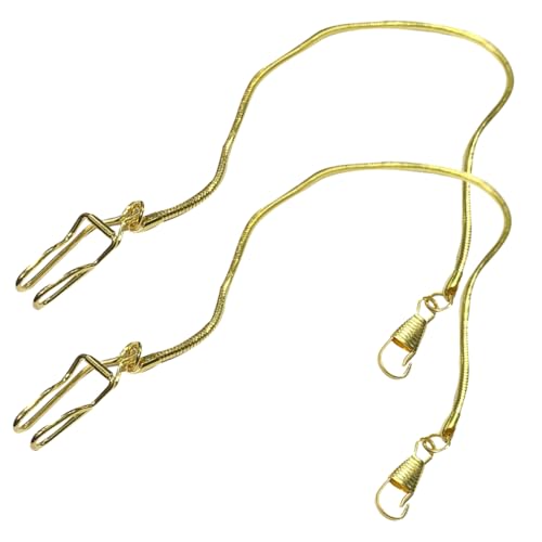 LIFKOME 2 Stück Taschenuhrketten aus Robustem Metall Klassische Uhrenketten für Herren mit Polierter Oberfläche Einfache Befestigung Langlebiges Zubehör für Taschenuhren und Westen von LIFKOME