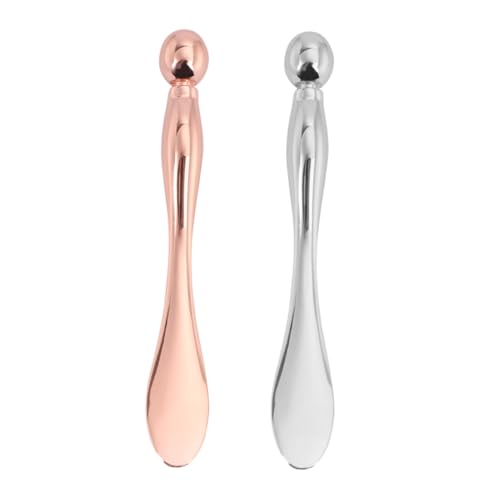 LIFKOME 2 Stück Teiliges Eye Stick aus Massage Roller und Kleiner Löffel für Augen und Gesichtsmaske Glatte Oberfläche Wiederverwendbar Leicht zur Faltenreduktion und Hautstraffung von LIFKOME