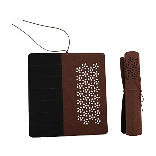 LIFKOME 2 Stück Teiliges Filz Pinselrollmäppchen mit Fächern Multifunktionaler Aufbewahrungsbeutel für Künstler und Malpinsel Leicht Tragbare und Schützende Pinseltasche für Reisen und von LIFKOME