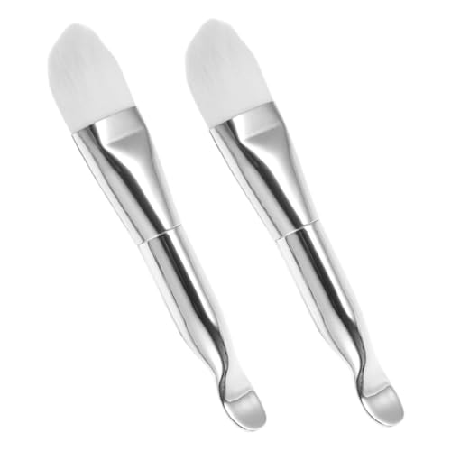 LIFKOME 2 Stück Teiliges Gesichtsmaske Auftragsset mit Pinsel und Löffel Weiche Nylonborsten Aluminiumgriff Präzise Anwendung für und Cremes Vielseitiges Beauty tool für Gesichtskuren und von LIFKOME