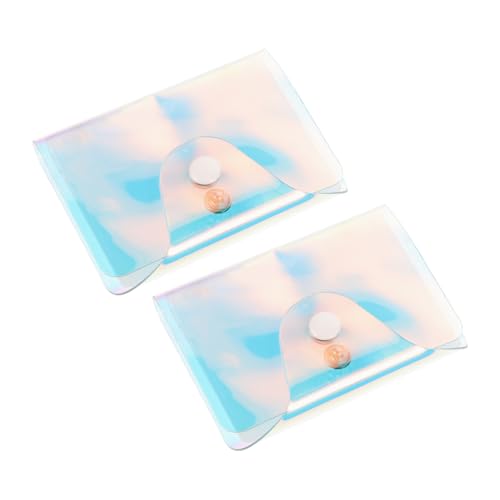 LIFKOME 2stücke Holografisches Kartenetui Transparente Multi-Karten Organizer Geldbörse Für Damen Kompakt Und Stilvoll Für Kreditkarten Und Visitenkarten von LIFKOME