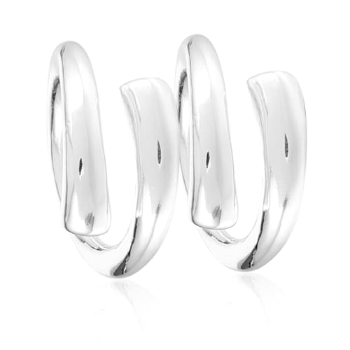 LIFKOME 2 Stück Verstellbare Offene Ringe Damen Silber Feine Linien Einstellbar Elegant Schmuck Alltag Geschenk von LIFKOME