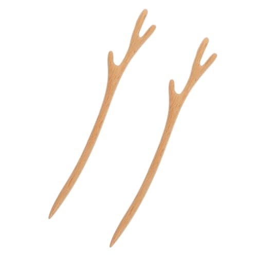 LIFKOME 2 Stück Vintage Haarschmuck Holz Haarstäbchen mit Geschnitztem Design Chinesischer Antiker Stil Vielseitiger Haarschmuck für Damen für Hochsteckfrisuren und Anspruchsvolle Anlässe von LIFKOME