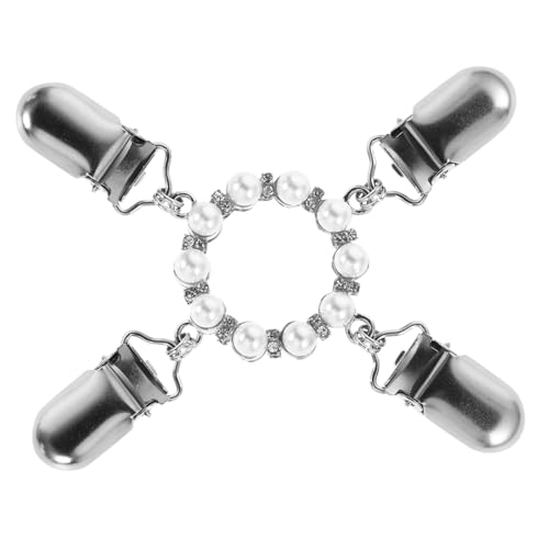 LIFKOME 2 Stück Vintage Perlen Schal Clips Langlebige Zinklegierung Vielseitige Strickjacken und Kleidungsaccessoires für Damen und Mädchen Stilvolle Broschen für Kleidung und Umhänge von LIFKOME