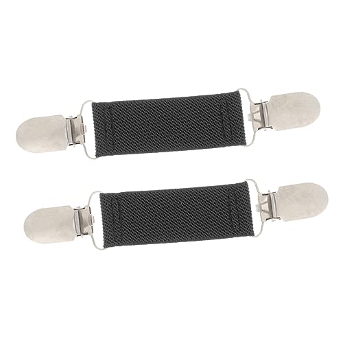 LIFKOME 2 Stück Vintage Strickjacken Clips Elastische Kleidungsklammern für Hüte Schals Pullover und Cardigans Schwarz Vielseitig Einsetzbar für Formelle und Lässige Anlässe von LIFKOME