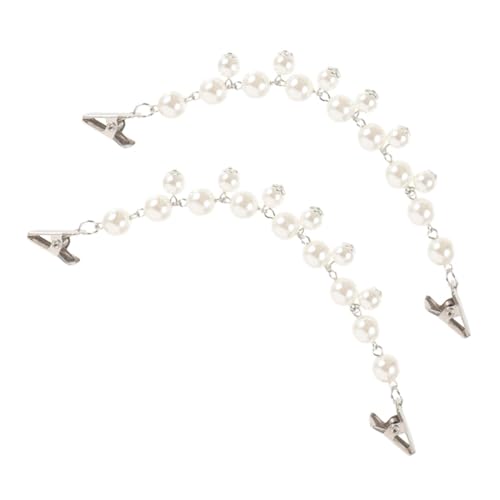 LIFKOME 2stücke Retro Shawl Clips Mit Kunstperlen Flexible Cardigan-kragen-clips Zur Verschönerung Von Pullovern Und Jacken Für Frauen Und Mädchen Modisches Accessoire von LIFKOME