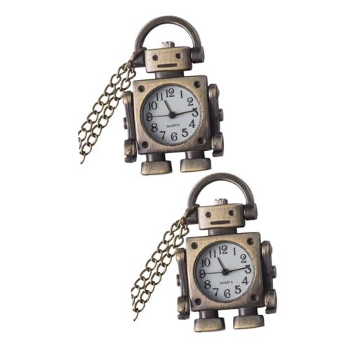 LIFKOME 2stücke Retro Robot Pocket Watch Halskette Vintage Taschenuhr Robotermotiv Als Modisches Accessoire Für Männer Und Frauen Für Oder Persönlichen Gebrauch von LIFKOME