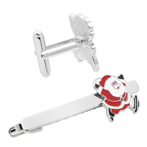 LIFKOME 2 Stück Weihnachtliche Krawattenklammern Mini Santa Claus aus Langlebiger Festliche Party-accessoires für Herren Einfache Anbringung für Weihnachten Geburtstage und Festliche von LIFKOME