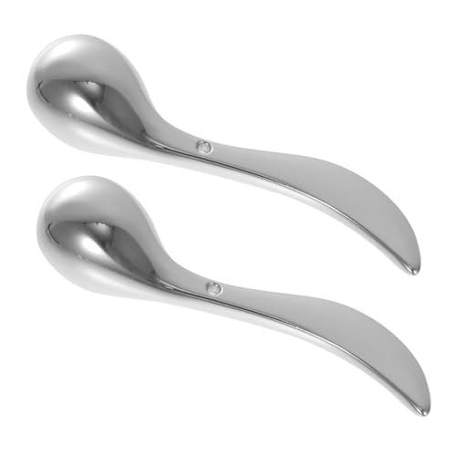 LIFKOME 2 Stück Zinklegierung Augenmassage Stab Augencreme Applikator Löffel Gesichtspflege Werkzeug zum Anheben Straffen Nährstoffaufnahme Augenmüdigkeit und Hautprobleme Reduzieren von LIFKOME
