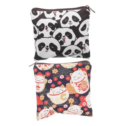 LIFKOME 2 Stück wasserdichte Aufbewahrungstaschen für Damenbinden mit Niedlichem Cartoon-Design Kleiner Leichter Kulturbeutel für Teenager Mädchen Vielseitige Periodentasche für Schule von LIFKOME